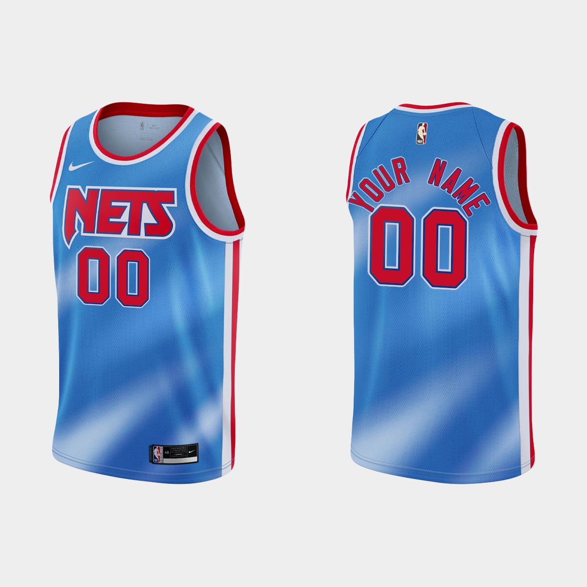 Men's Blue Brooklyn Nets Active Player Custom 2020-2021 Dri-FIT Hardwood Stitched Classic Jersey